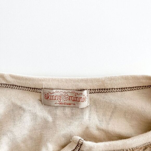 Skinny Minnie Women's Vintage Wild West Cowgirls 3/4 Sleeve Tee Multi Medium - Picture 3 of 6